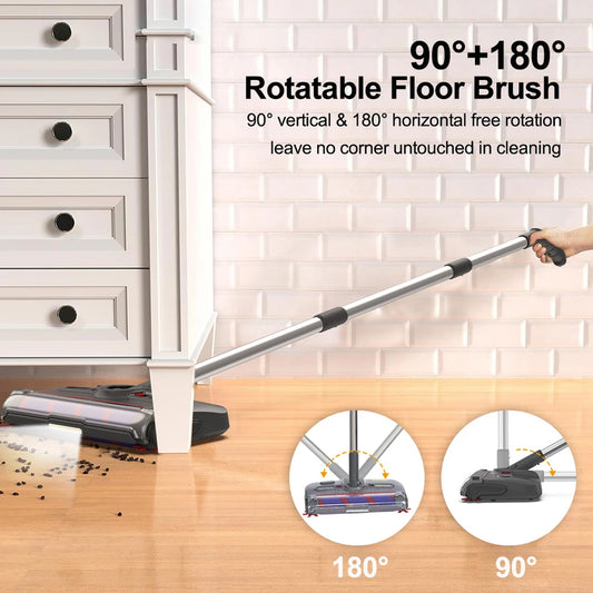 Portable Electric Floor Sweeper – Rotating Mop & Carpet Cleaner
